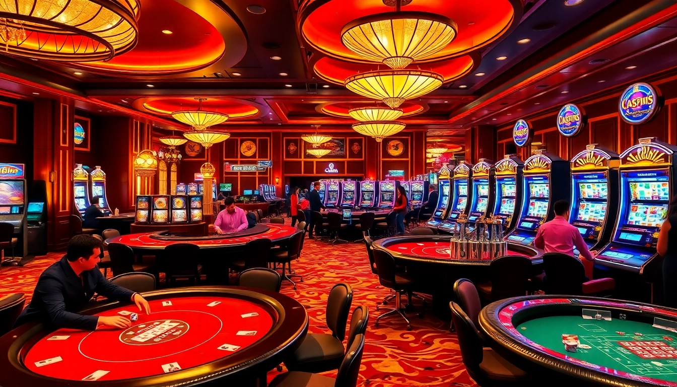 Experience the thrill at nhà cái uy tín nhất with exciting gambling tables and vibrant casino lights.