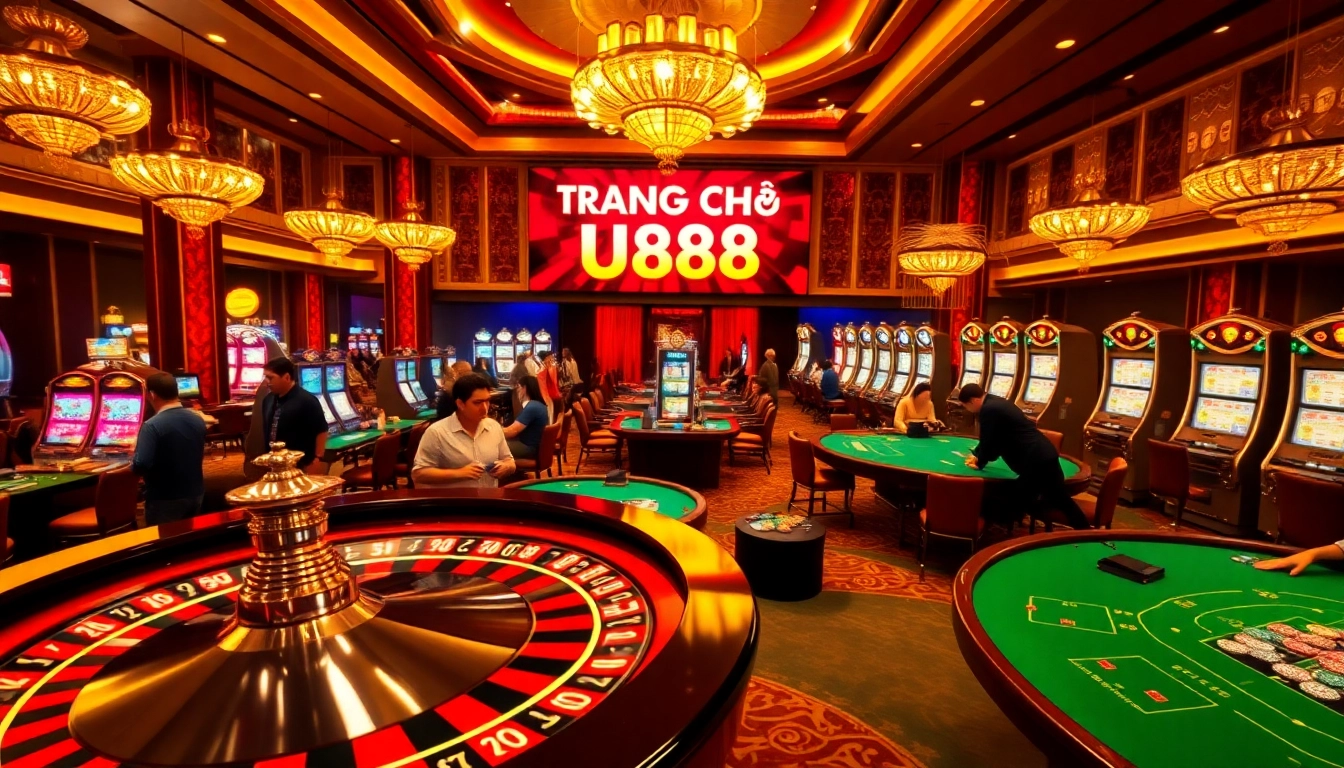 Experience the excitement of TRANG CHỦ U888 at a lively casino with players betting on roulette.