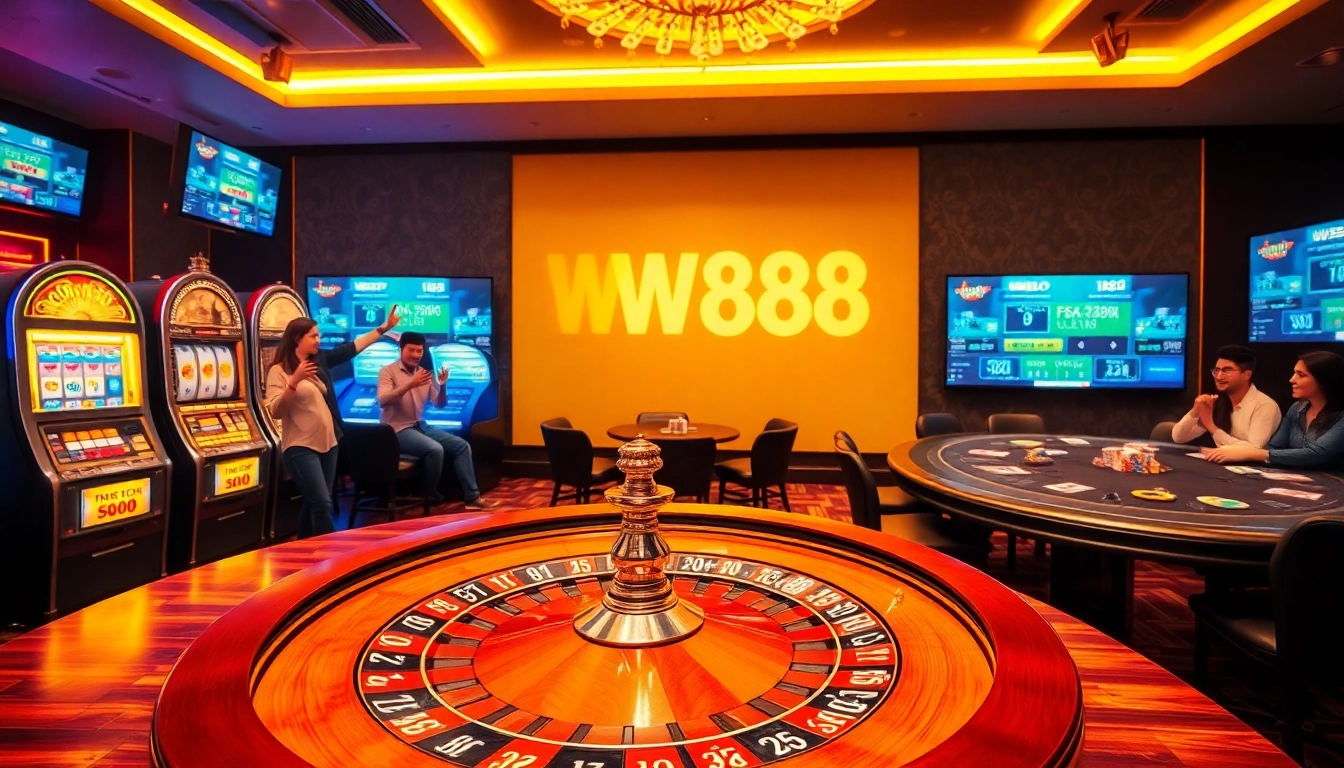 Exciting roulette action at a casino, showcasing trang chủ WW88's vibrant gaming experience.